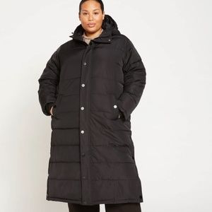 Universal Standard EVEREST Long Hooded Puffer Coat Size L (22-24)